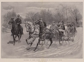 Winter in New York, Sleighing in Central Park